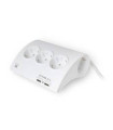 Regleta de escritorio ewent 5 tomas de corriente - 2 puertos usb - blanco