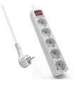 Regleta ewent 5 tomas shucko interruptor y enchufe plano
