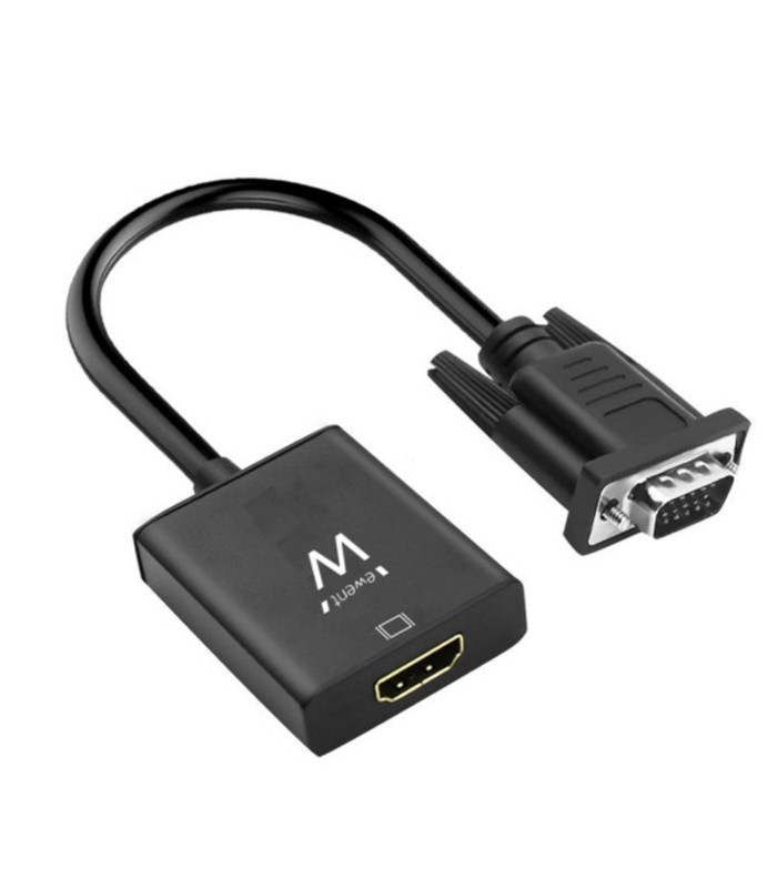 Cable adaptador ewent vga a hdmi con audio - macho - hembra