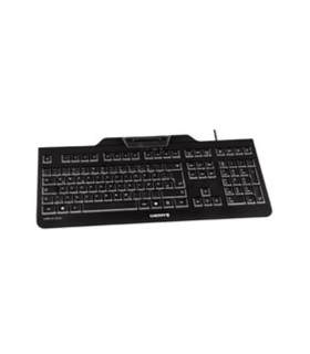 Teclado cherry kc 1000 sc lector de tarjeta chip integrado dni usb negro