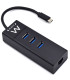 Hub usb ewent 3 puertos - usb 3.1 gen1 - puerto rj45 - negro