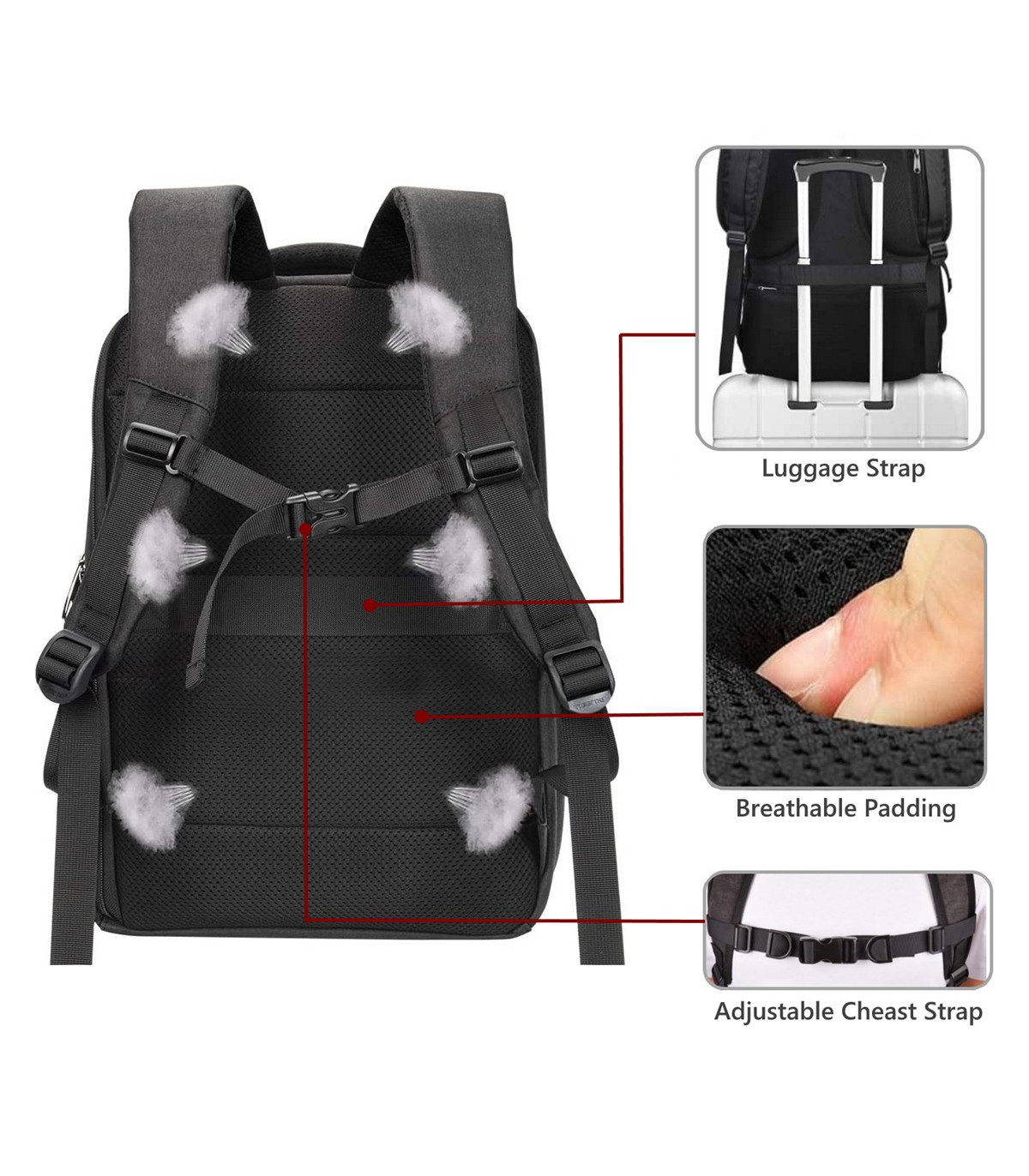 Mochila ewent para portatil de 15.6 pulgadas con salida usb