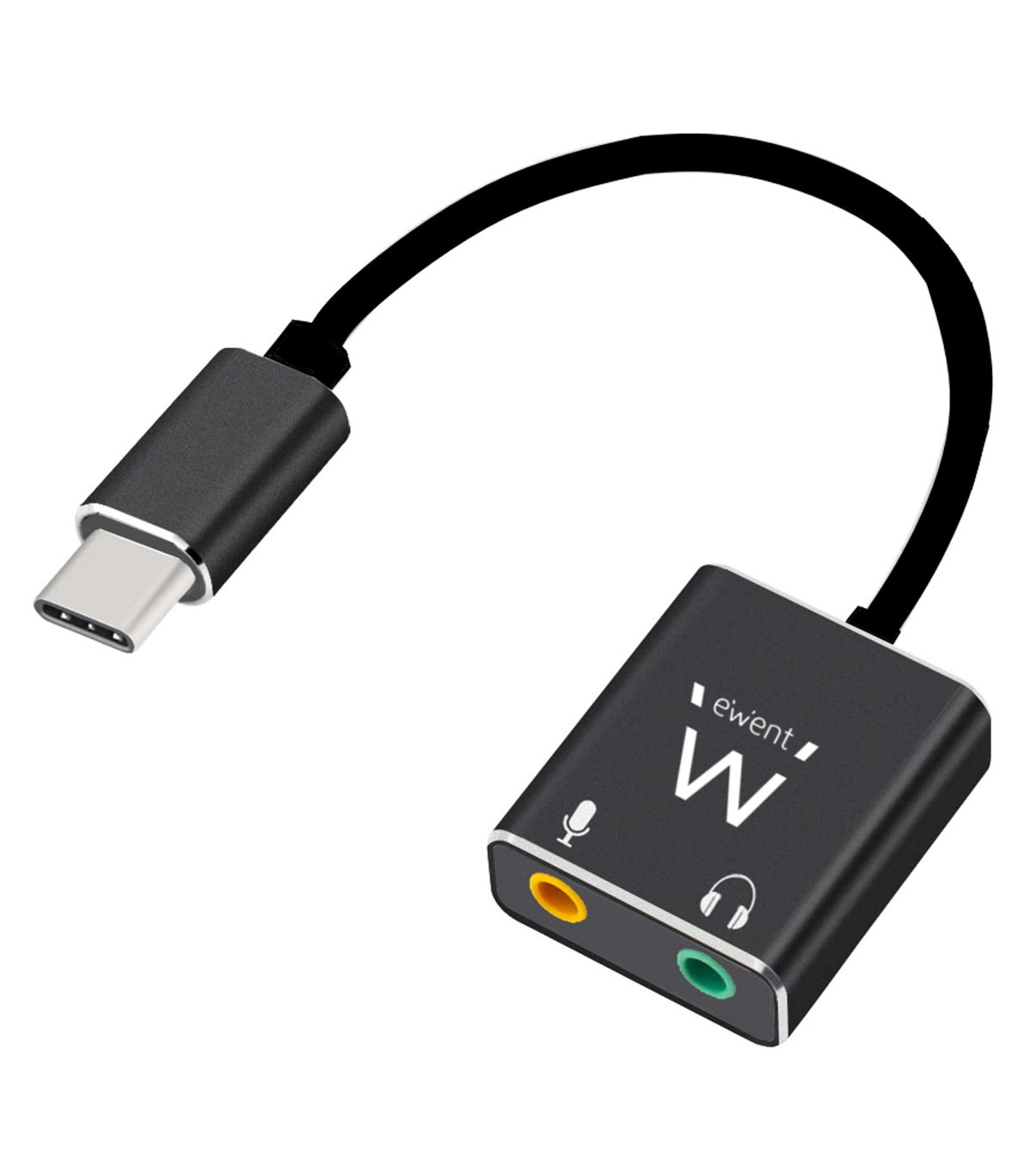 Cable adaptador de audio ewent usb tipo c a jack 3.5mm x2