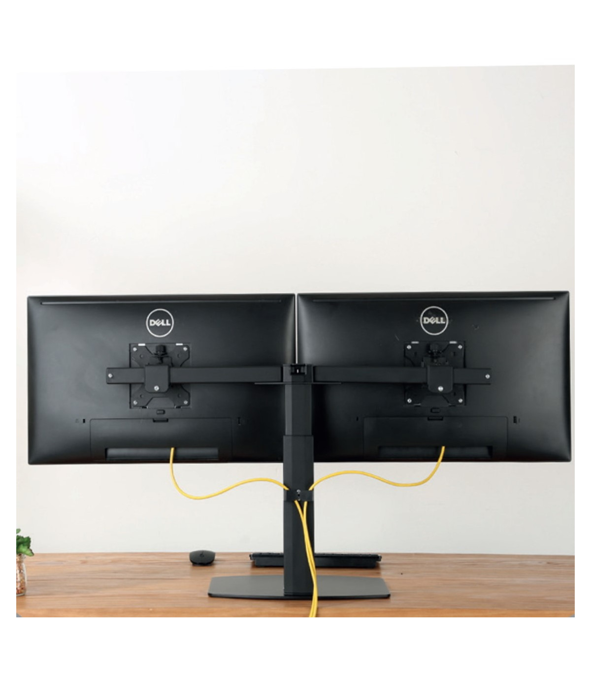 Soporte de mesa ewent ew1538 con resorte de gas para 2 monitores de hasta 27 pulgadas