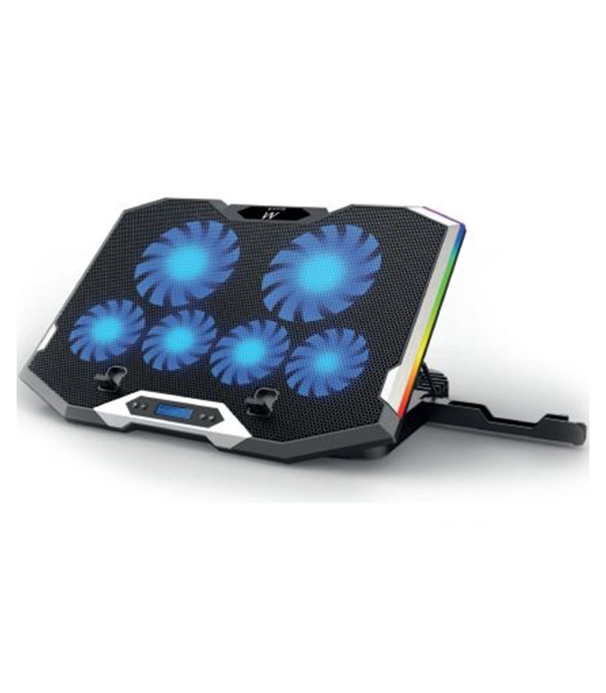 Soporte - base refrigeracion para ordenador portatil ewent ew1260 -  6 ventiladores -  hub 2 puertos -  rgb -  hasta 17 pulgadas