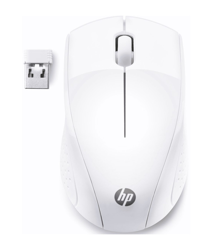 Raton inalambrico hp optico wireless 220 -  hasta 1600dpi -  blanco nieve