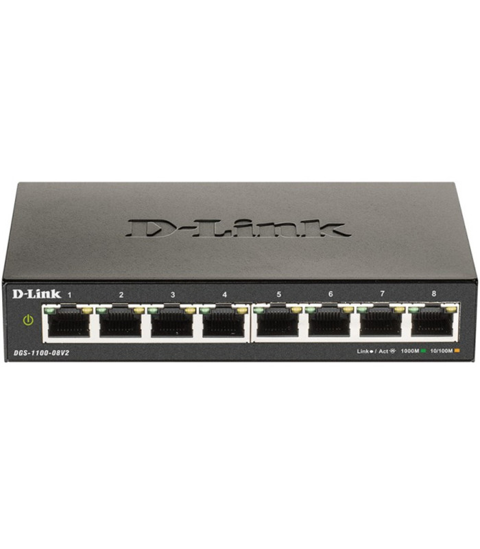Switch d - link 8 puertos 10 - 100 - 1000 gestionable easysmart