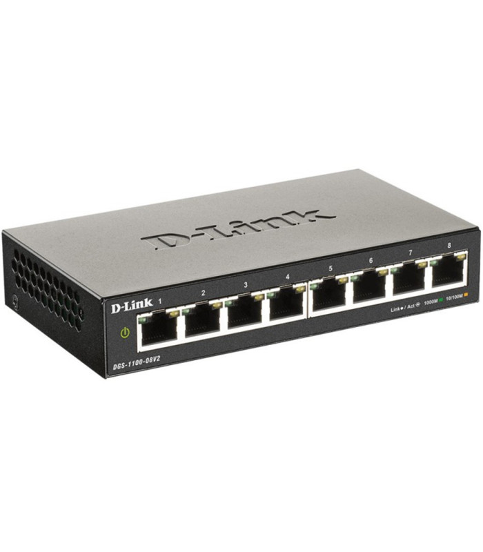 Switch d - link 8 puertos 10 - 100 - 1000 gestionable easysmart