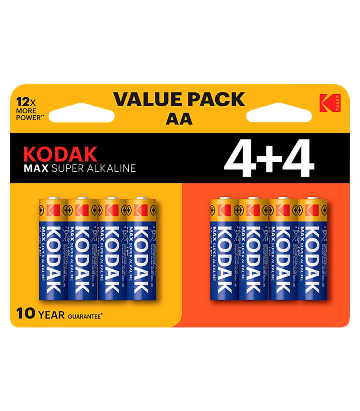 Blister pilas kodak alcalina max aa lr6  blister 4+4