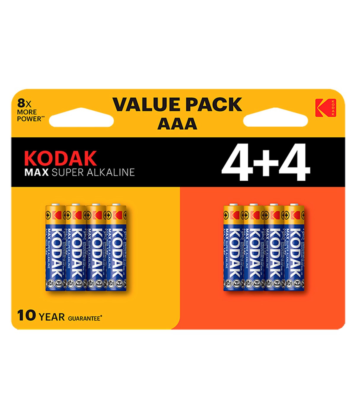 Blister pilas kodak alcalina max aaa lr3  blister 4+4