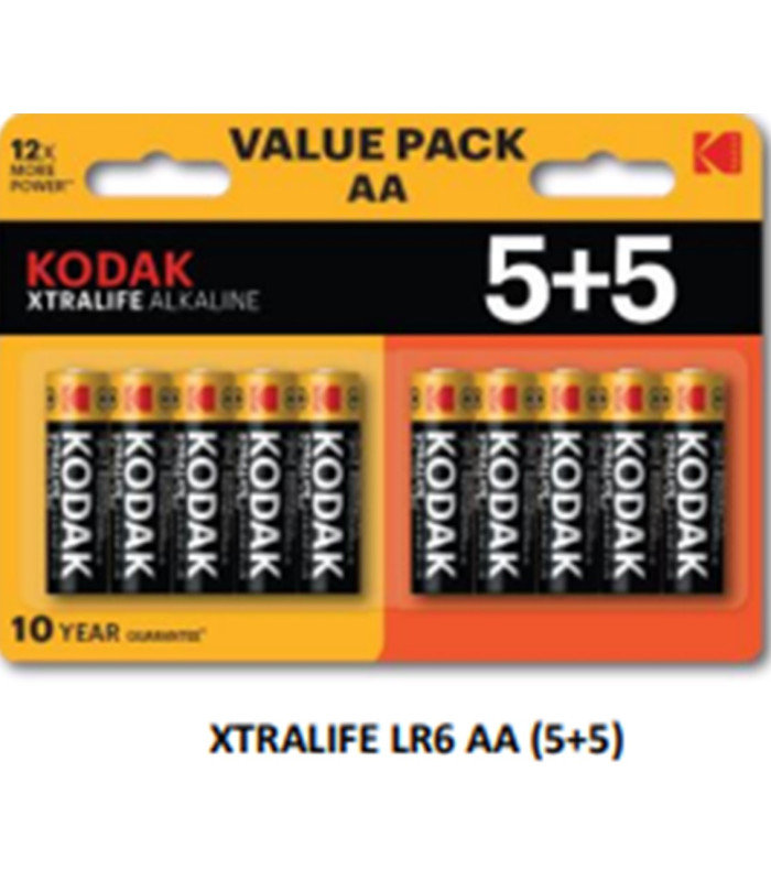 Blister pilas kodak alcalina xtralife aa lr6 -  blister 5+5