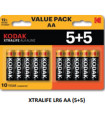Blister pilas kodak alcalina xtralife aa lr6 - blister 5+5