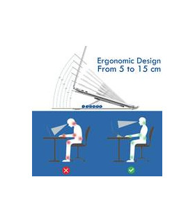 Soporte de mesa plegable de viaje ewent ew1266 para ordenador portatil 10 - 15.6 pulgadas aleacion de aluminio