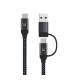Cable usb ewent usb tipo c a usb tipo c - tipo a macho - macho 1m
