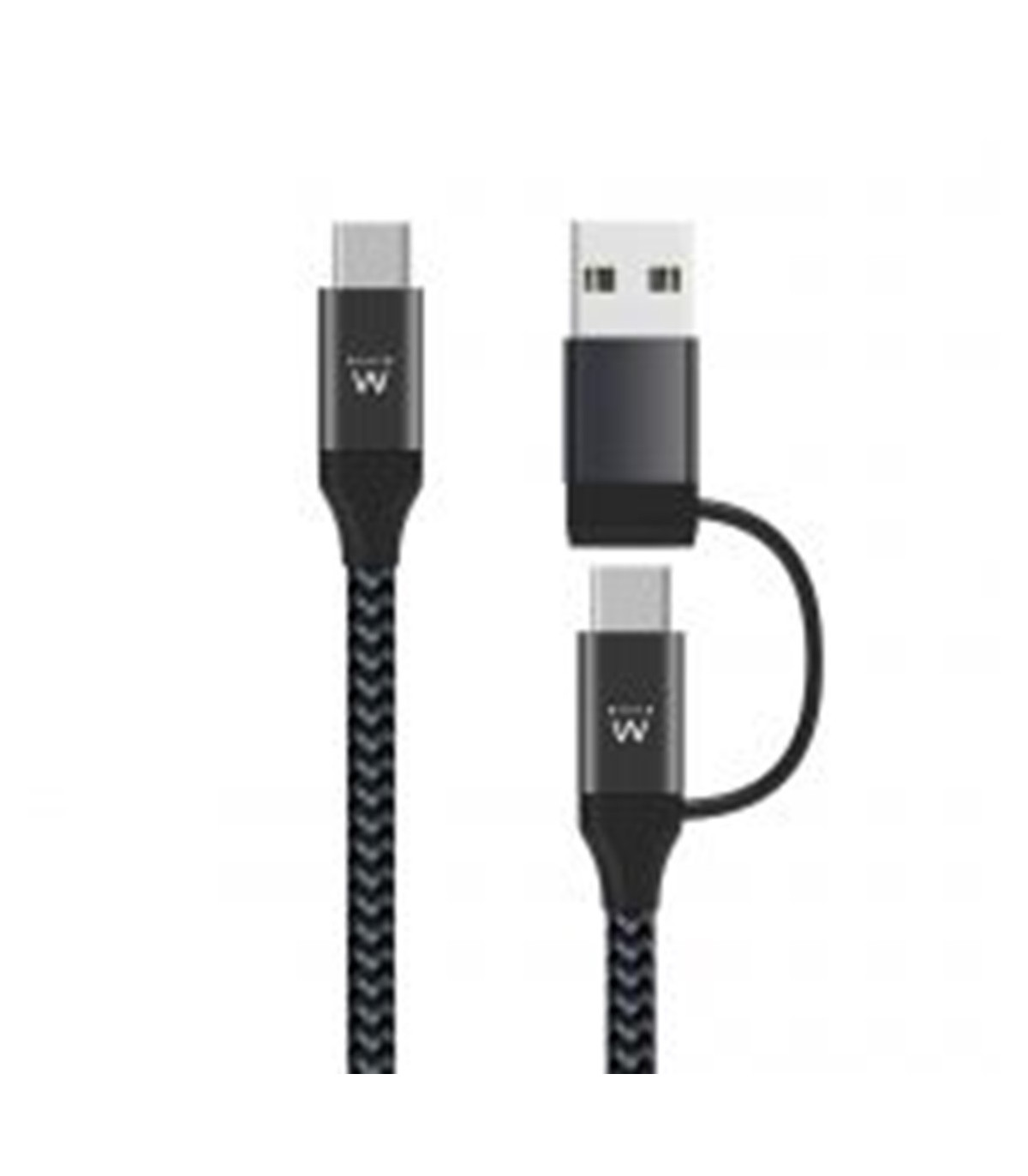 Cable usb ewent usb tipo c a usb tipo c - tipo a macho - macho 1m