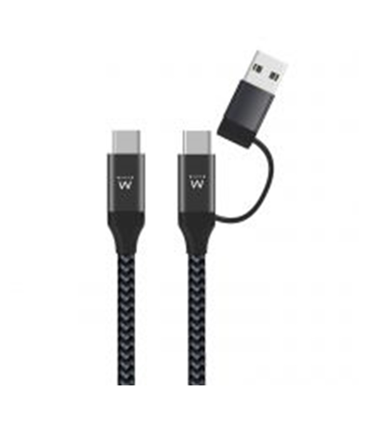 Cable usb ewent usb tipo c a usb tipo c - tipo a macho - macho 1m