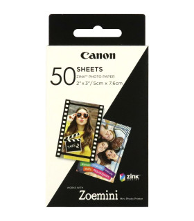 Papel fotografico canon zp - 2030 50 hojas zink para zoemini