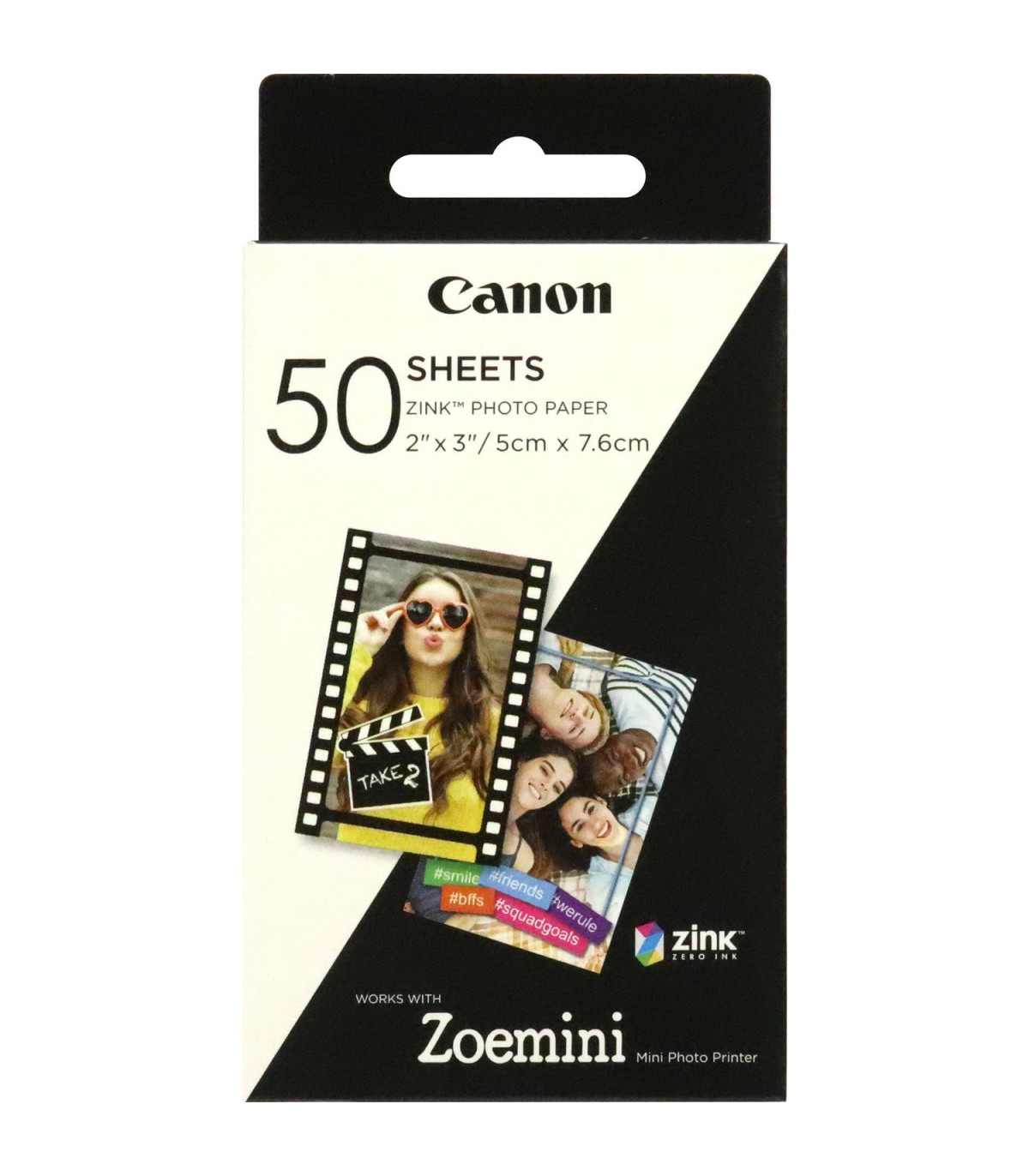 Papel fotografico canon zp - 2030 50 hojas zink para zoemini