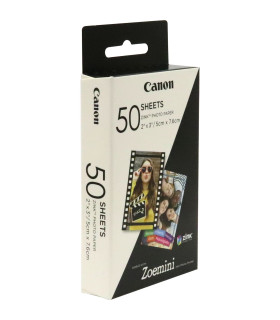 Papel fotografico canon zp - 2030 50 hojas zink para zoemini