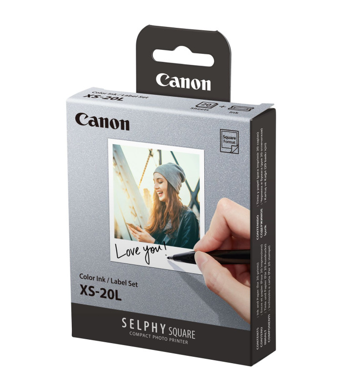 Papel fotografico canon xs - 20l 20 hojas + tinta de color