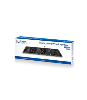 Teclado usb multimedia ewent ew3269 con retroiluminacion