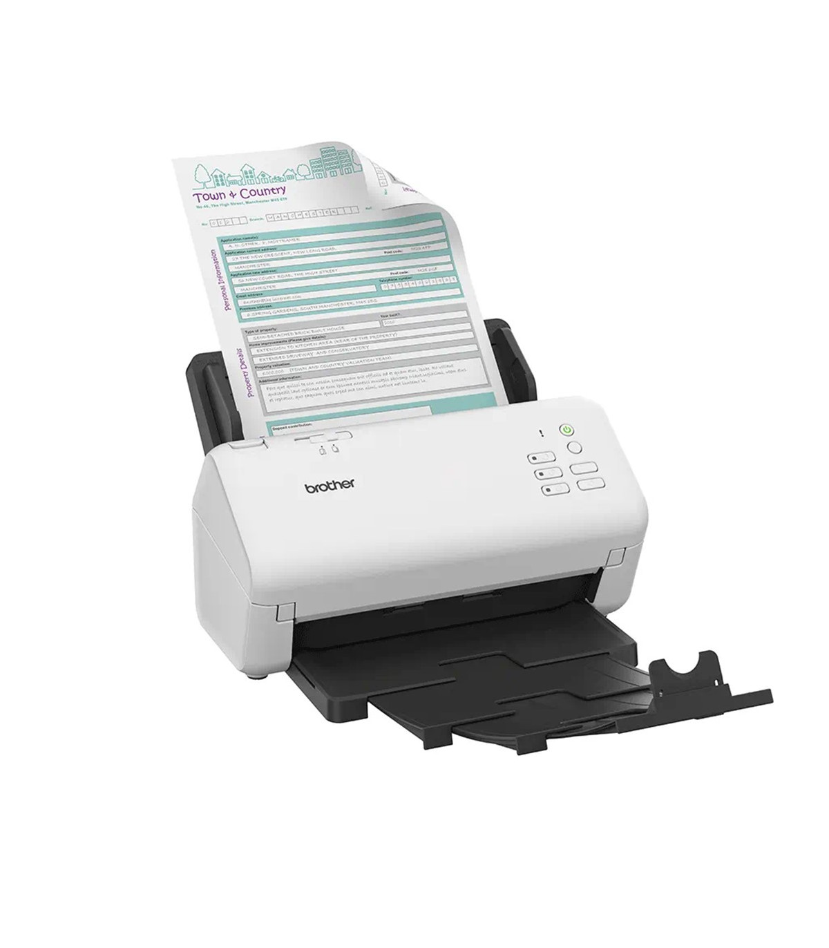 Escaner sobremesa brother ads - 4300n -  80ppm -  duplex automatico -  usb 3.0 -  usb 2.0 -  adf 80 hojas