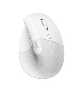 Mouse raton vertical logitech lift 6 botones 4000 dpi wireless inalambrico blanco crudo