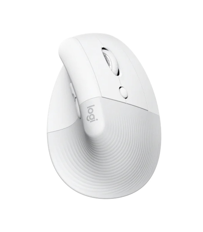 Mouse raton vertical logitech lift 6 botones 4000 dpi wireless inalambrico blanco crudo