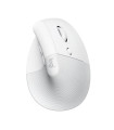 Mouse raton vertical logitech lift 6 botones 4000 dpi wireless inalambrico blanco crudo