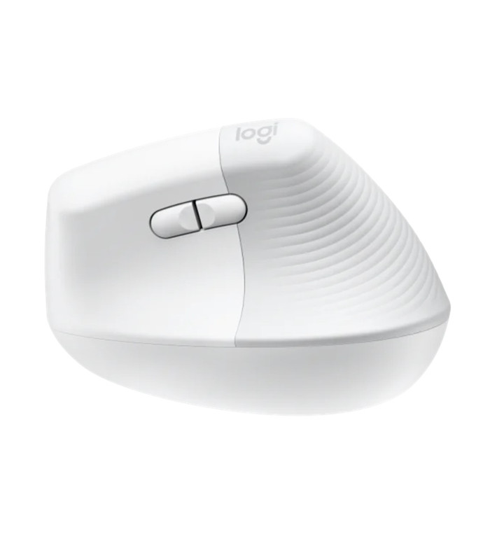 Mouse raton vertical logitech lift 6 botones 4000 dpi wireless inalambrico blanco crudo