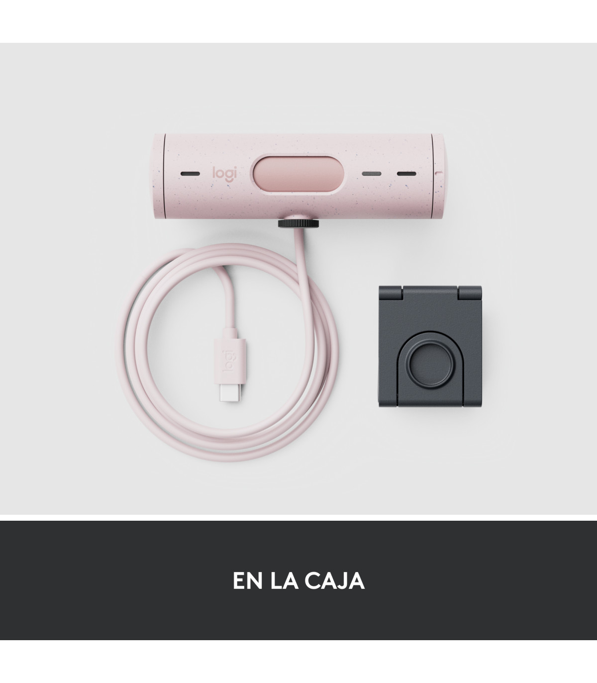 Webcam logitech brio 500 rosa full hd -  usb tipo c