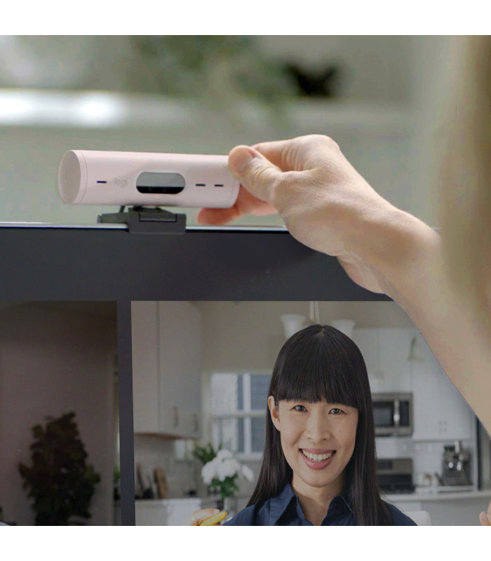 Webcam logitech brio 500 rosa full hd -  usb tipo c