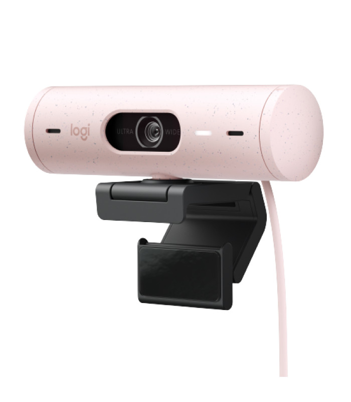 Webcam logitech brio 500 rosa full hd -  usb tipo c
