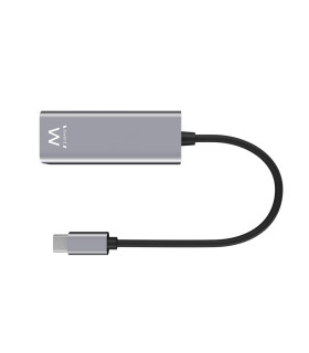 Adaptador de red ewent usb tipo c macho a rj45 hembra gris
