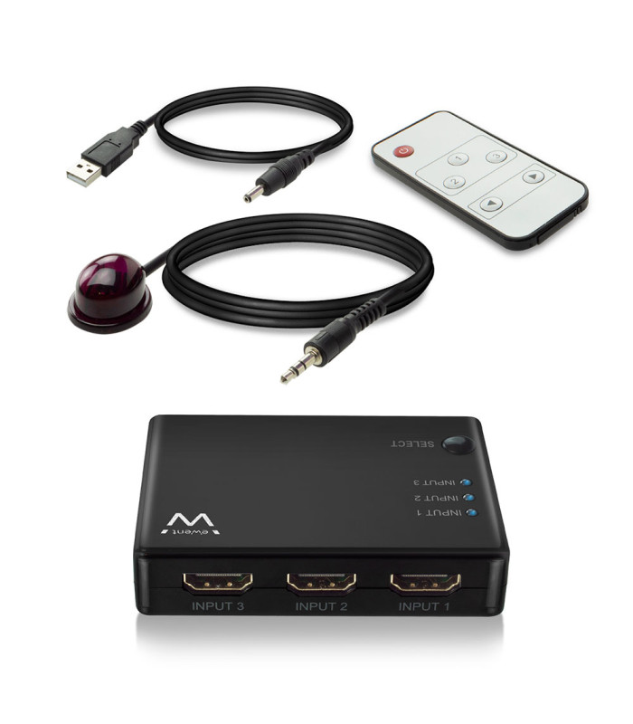 Switch hdmi ewent ew3730 4k 3 x 1