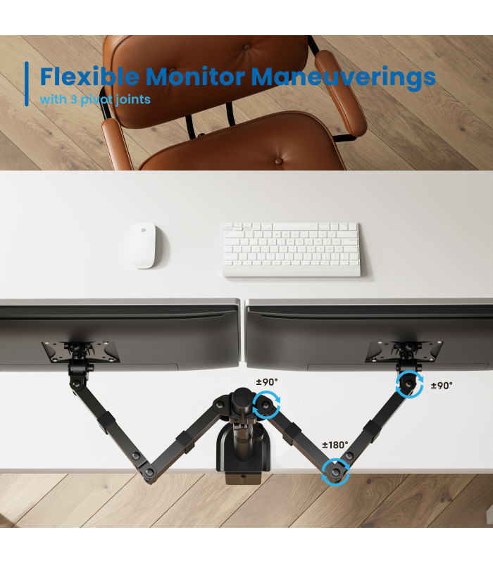 Soporte de mesa ewent ew1512 para 2 monitores 13 pulgadas - 32 pulgadas carga maxima 16kg