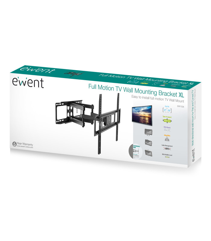 Soporte de pared multidireccional ewent ew1526 para tv 37 pulgadas - 70 pulgadas