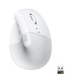 Mouse raton vertical logitech lift for business 6 botones 4000 dpi wireless inalambrico blanco hueso