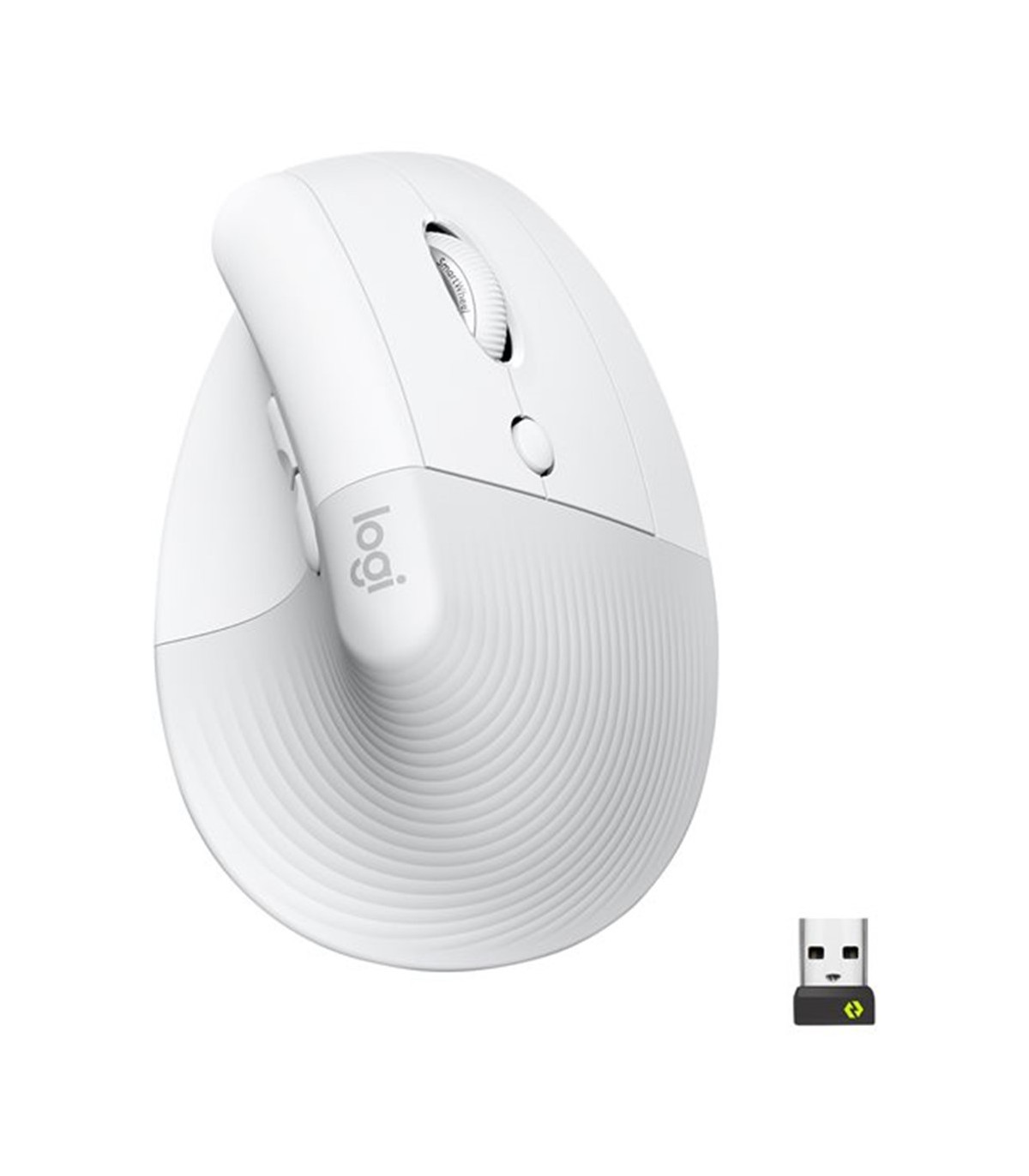 Mouse raton vertical logitech lift for business 6 botones 4000 dpi wireless inalambrico blanco hueso