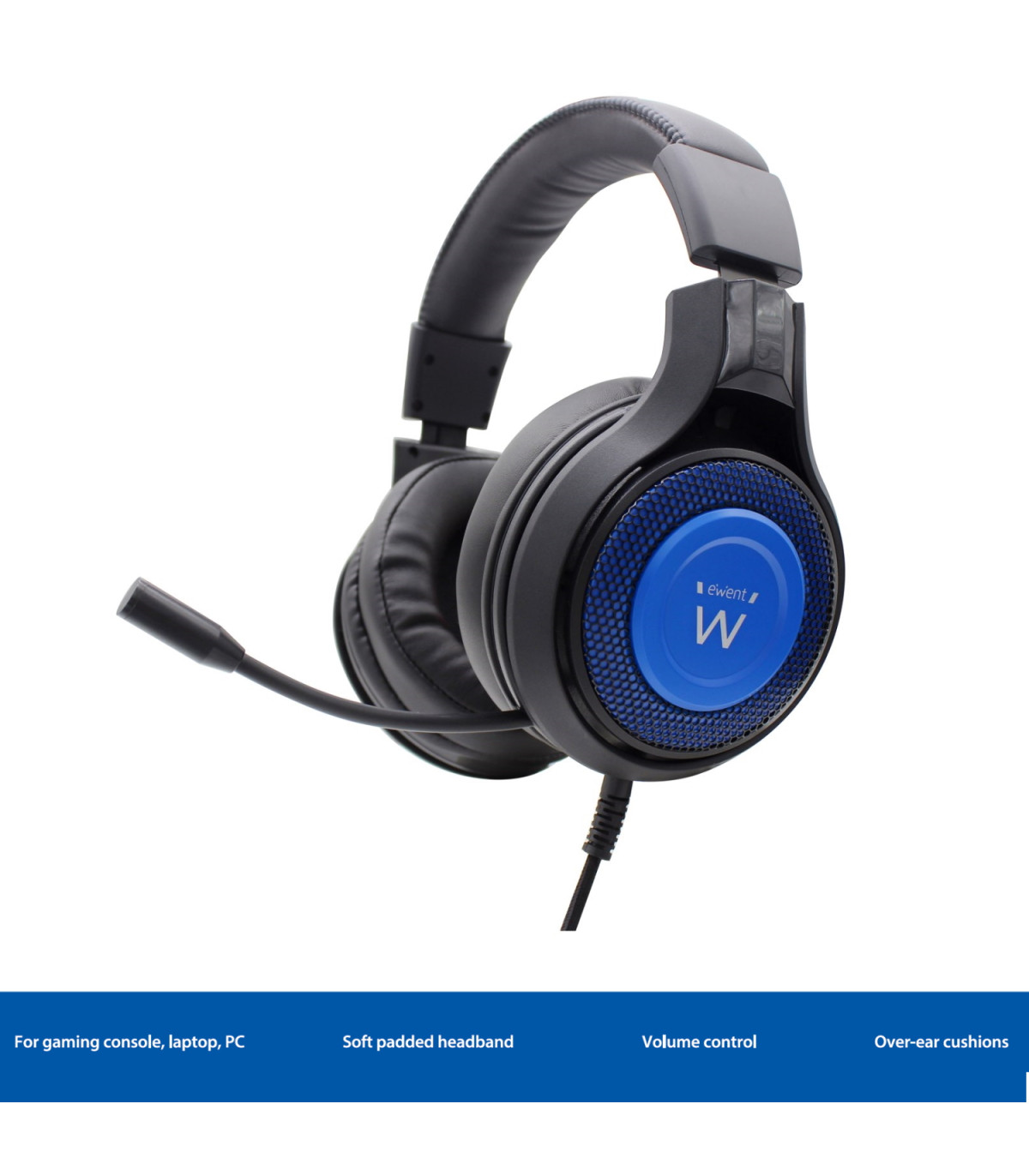 Auriculares para gaming ewent pl3322 con microfono pc & consola
