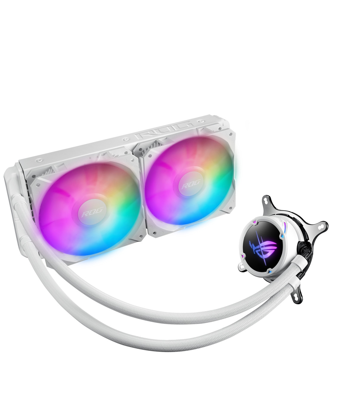 Kit refrigeracion liquida asus rog strix lc ii 240 argb white edition all in one 2 ventiladores 120mm gaming
