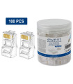 Conector rj45 ewent easyconnect im1206 cat.6 u - utp para cable redondo 100 unidades