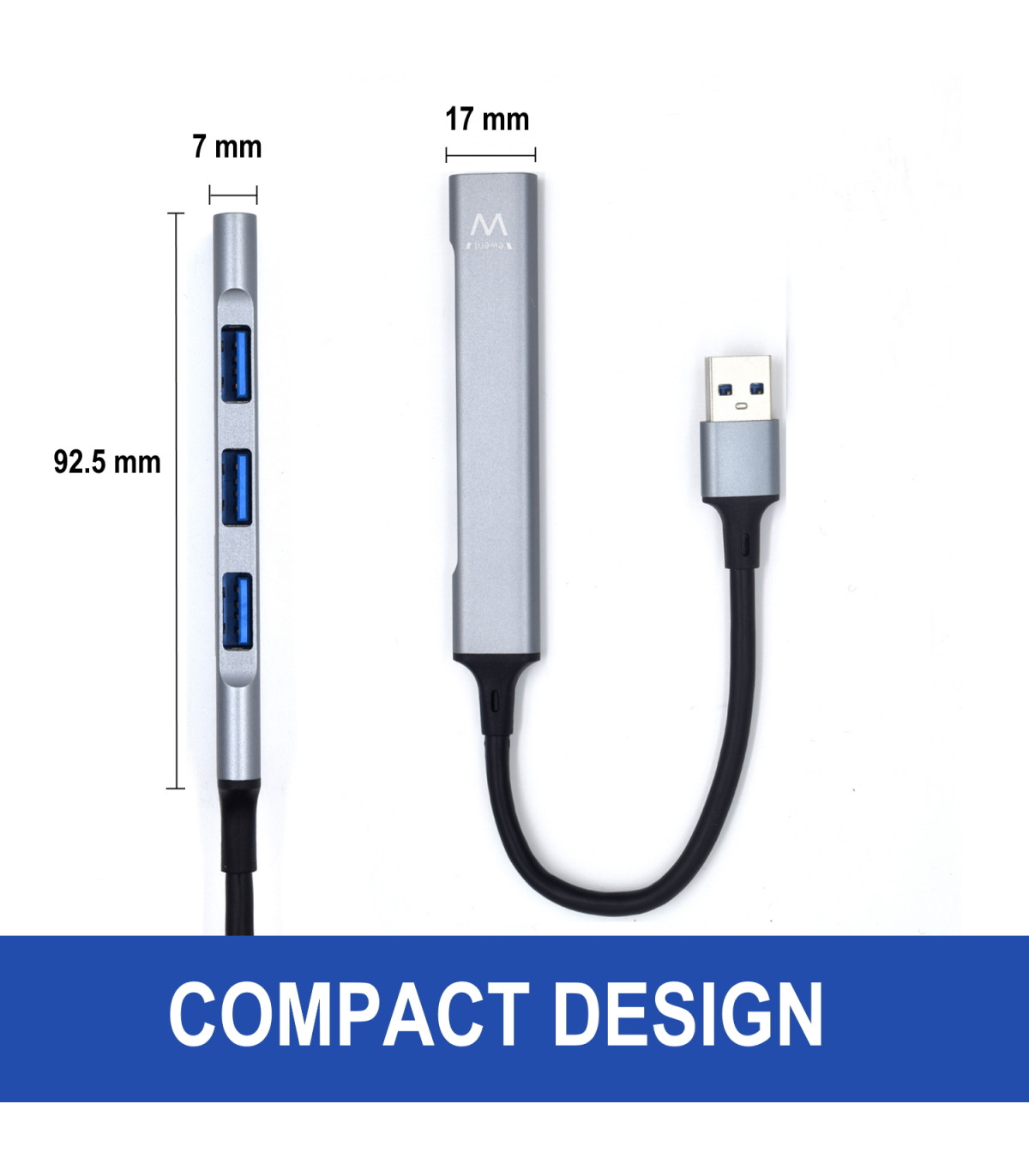 Hub slim ewent 4 puertos usb + entrada y salida - usb tipo a