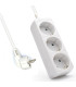 Regleta ewent 3 tomas shucko y 1.5 metros de cable blanco