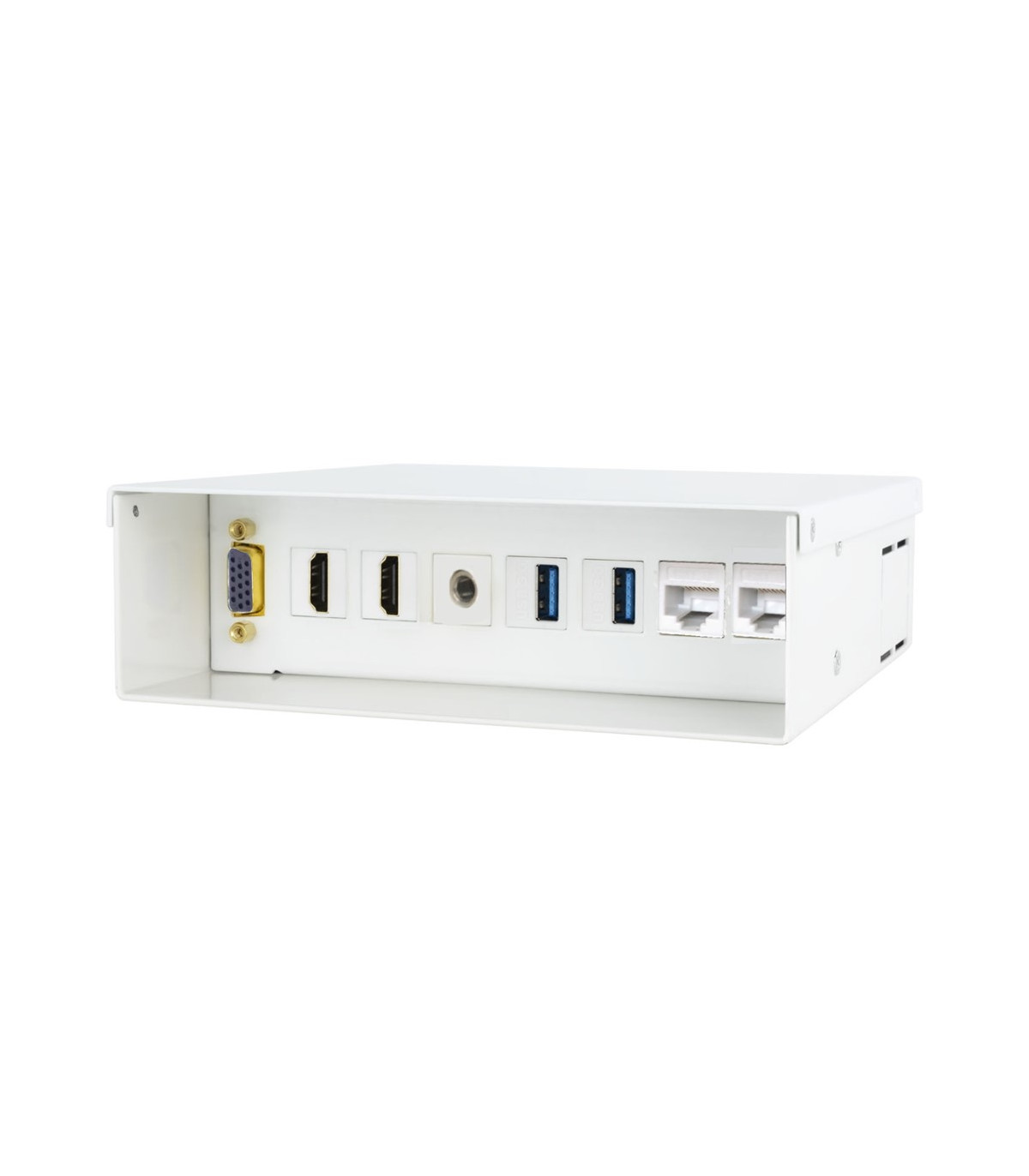 Caja de conexiones multimedia multimedia ewent ew1555 2 x hdmi - 2 x usb - 2 x rj45 - vga - jack 3.5mm