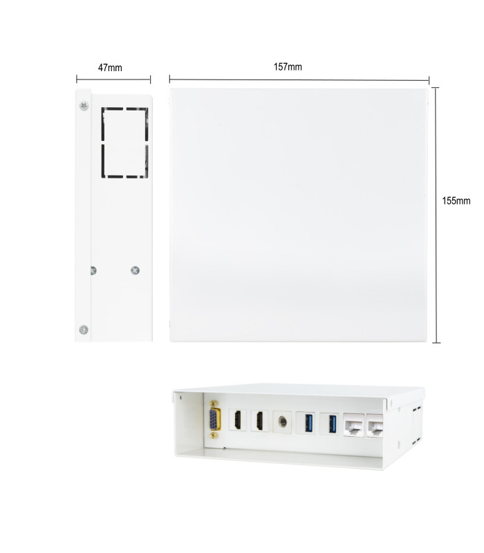 Caja de conexiones multimedia multimedia ewent ew1555 2 x hdmi - 2 x usb - 2 x rj45 - vga - jack 3.5mm