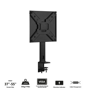 Soporte - abrazadera para escritorio ewent ew1543 para tv 37 pulgadas - 55 pulgadas carga maxima 35kg
