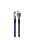 Cable qcharx florence usb a tipo c  3a - 1 m - zinc azul cordón plano premium