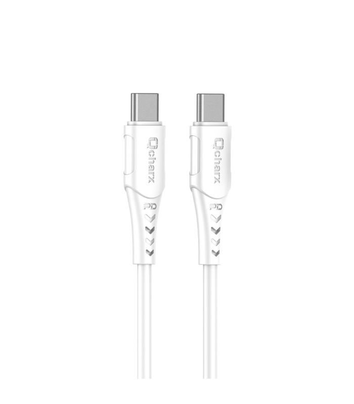 Cable qcharx sofia tipo c a tipo c 3a 60w - 1 m - pvc blanco