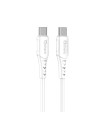 Cable qcharx sofia tipo c a tipo c 3a 60w - 1 m - pvc blanco